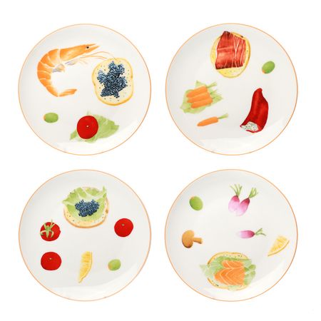 Набор тарелок Top Art Studio Коктейльная вечеринка 20 см 4 шт крылья ангела с перьями реквизит фея свадебная вечеринка подарок на день рождения костюм для девичника рождества хэллоуина косплей