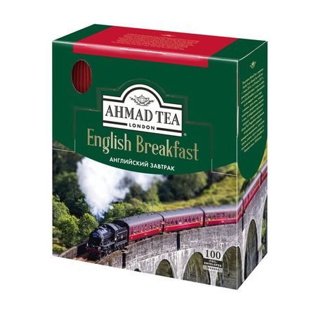 Чай Ahmad Tea English Breakfast черный 100 пакетиков чайное ассорти ahmad tea wishes 4 вкуса 20 пакетиков 1 шт в ассортименте