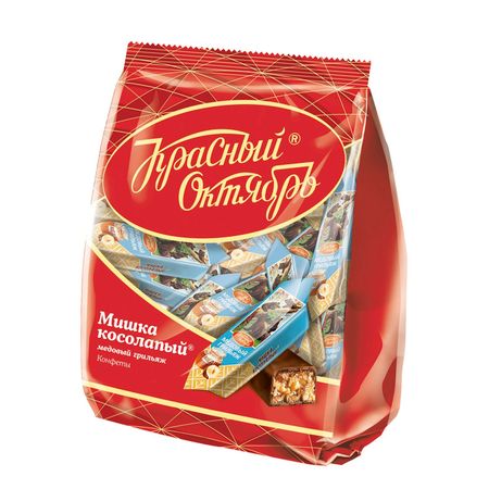 Конфеты Красный Октябрь Мишка Косолапый медовый грильяж 200 г конфеты rondo арбуз освежающие 30 г
