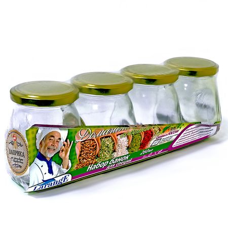 Набор банок для специй LarangE 626-058 260 мл 4 шт портативная открывалка для банок elesahome