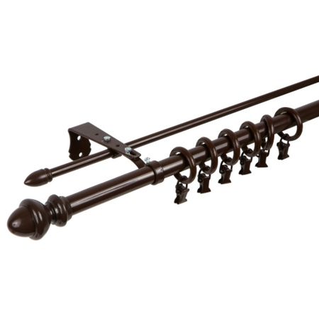 Карниз Арт-декор classic 2-х рядный коричневый металл 300 см карниз арт декор трос потолочный 2 х рядный до 350см арт к т 2 п 35