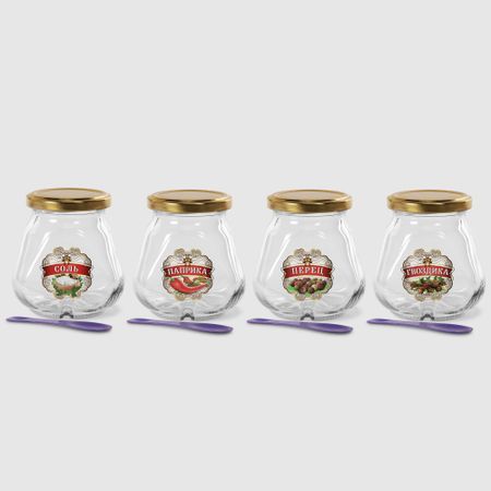 Набор банок для специй LarangE 626-067 260 мл 4 шт портативная открывалка для банок elesahome