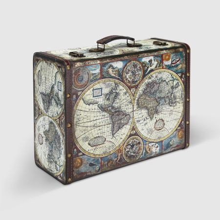 Чемодан декоративный Grand forest карта мира 40x30x15 см античная карта мира гобелен хлопковый broading art deco