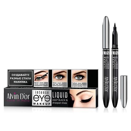 Подводка для глаз ALVIN D’OR Лайнер для глаз LIQUID DEEP BLACK