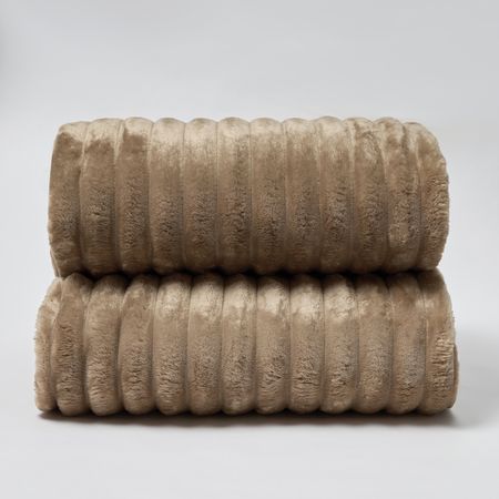 Плед Мягкая полоска/Soft strip, коричневый крем для обуви эффектон миди 45мл коричневый