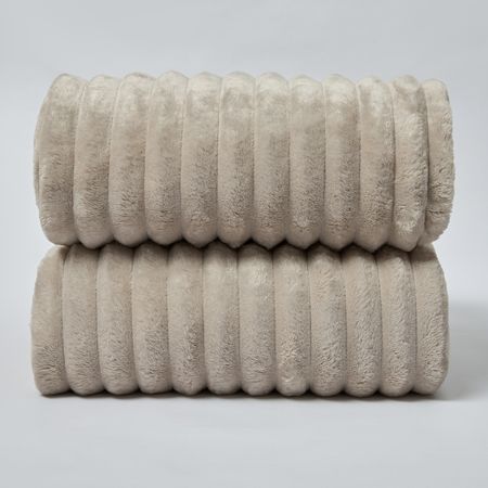 Плед Мягкая полоска/Soft strip, пепел