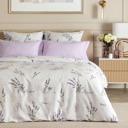 Постельное белье Лаванда, 4 наволочки 2 шт полосатые наволочки из полиэстера