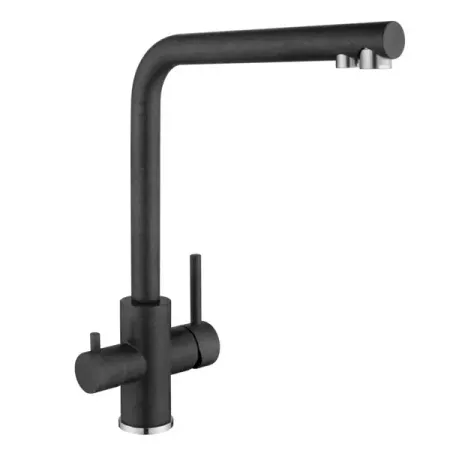 Смеситель для кухни Osgard Luzza высота 34.9 см нержавеющая сталь цвет черный смеситель для кухни dqok нержавеющая