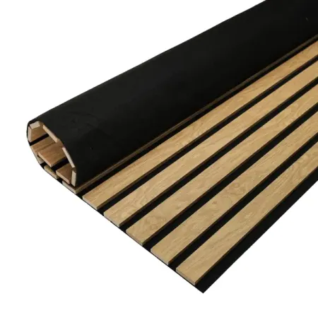 Акустическая панель прямоугольник МДФ/войлок цвет черный/дуб бунратти 2780x600 мм