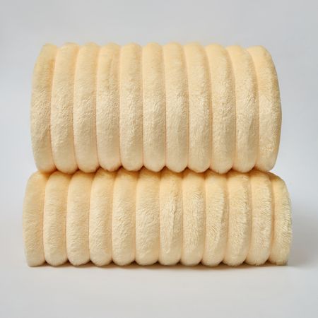 Плед Мягкая полоска/Soft strip, сливки