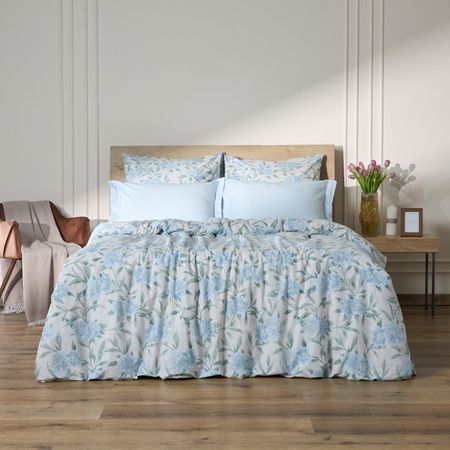 Постельное белье Эстелла (голубой) необработанный голубой флюорит