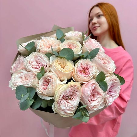 Букет живых цветов ЗАЦВЕТАЙ. ЦВЕТОЧНЫЙ БУТИК Роскошный букет с розами Дэвида Остина винтажные наклейки с розами tiamech