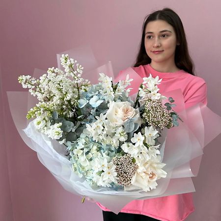 Букет живых цветов ЗАЦВЕТАЙ. ЦВЕТОЧНЫЙ БУТИК Букет «Легкость» с ароматными нарциссами