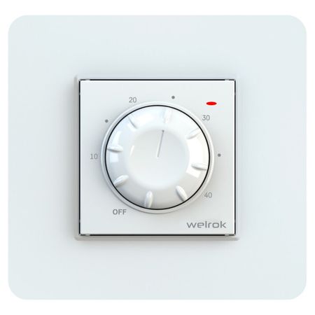 Терморегулятор механический для теплого пола Welrok RTP белый