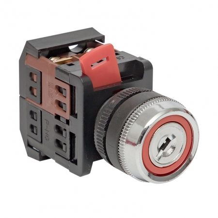 Переключатель EKF PROxima АKS-22 660 В 1NO+1NC IP65 2P с фиксацией с замком черный yyt самоблокирующийся переключатель 2 6 контактов с замком