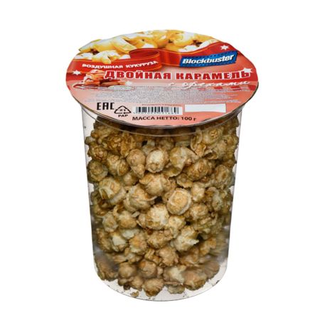 Попкорн готовый Blockbuster двойная карамель с орехами 100 г
