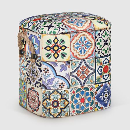 Пуф декор Grand forest Пэчворк 32x28x34 см