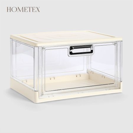 Коробка Hometex для хранения обуви кремовая 38х27,8х22,6 см бархатная коробка для хранения украшений jmjermyn