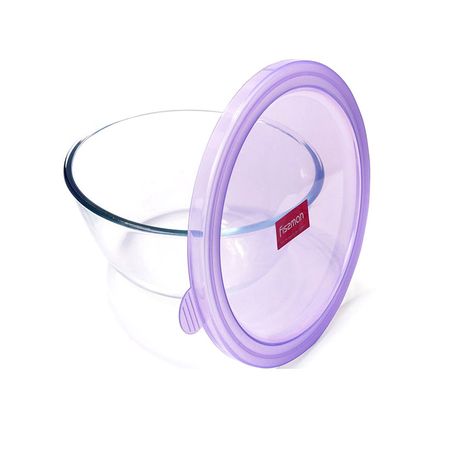 Миска Fissman с пластиковой крышкой  2,1 л 21x10 см