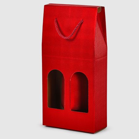 Коробка на две бутылки Due Esse Christmas красная красная бархатная коробка для колец generic