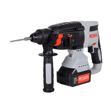 Перфоратор аккумуляторный SDS-plus Ресанта АП20/4, 20 В Li-Ion 2x4 Ач, 3.2 Дж