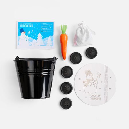 Набор для снеговика рождественский фон баннер с изображением снеговика