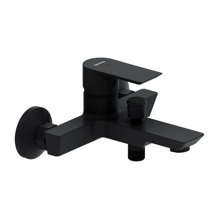 Смеситель для ванны Damixa Apollo черный однорычажный с коротким изливом без лейки (471000300)