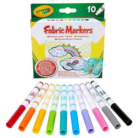 Набор фломастеров CRAYOLA Фломастеры для ткани Fabric Markers плиссированные затемняющие жалюзи из ткани