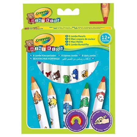 Набор карандашей CRAYOLA Набор цветных карандашей для малышей Mini Kids Jumbo Pencils ластики для карандашей капибара 10 шт