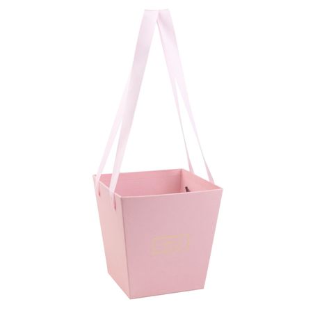 Сумка Азалия для цветов, трапеция, розовая, 14,5х11х15 см наконечник arttex 20мм трапеция золото антик арт 20 246 650