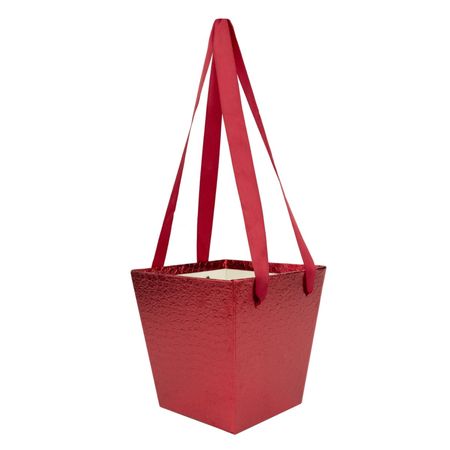 Сумка Азалия для цветов, трапеция, красный, 14,5х11х15 см наконечник arttex 20мм трапеция золото антик арт 20 246 650