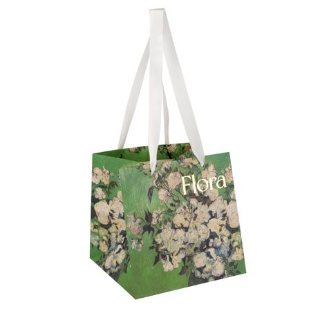 Пакет подарочный Азалия Флора зелёный, 25x25x25 см