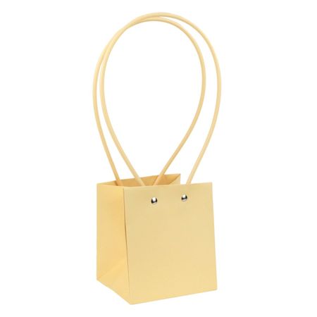 Пакет для цветов Азалия водостойкий, светло-жёлтый, 13х9,5х13 см