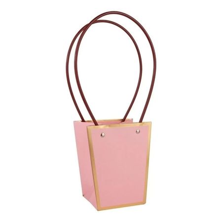 Пакет для цветов Азалия водостойкий, светло-розовый, 13х9,5х13 см