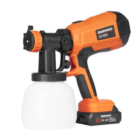 Краскопульт аккумуляторный Daewoo DAPS 1121Li SET 21 В 1,2 л 2,5 Ач Li-lon с 1 АКБ и ЗУ