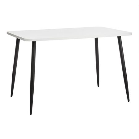 Стол кухонный прямоугольный 1,2х0,8 м белый/черный Pluto (19316) льняные дорожки для стола деревенские дорожки для стола с кисточками для столовой кухни кофейной вечеринки украшения комода lvory green