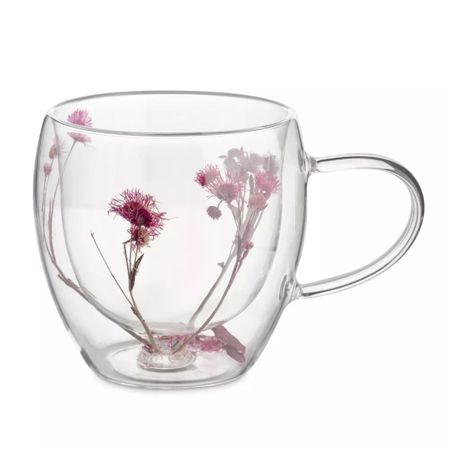 Кружка Anna Lafarg с сухоцветами сиреневые цветы