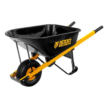 Тачка садово-строительная одноколесная Denzel 140 л 230 кг усиленная (68999)