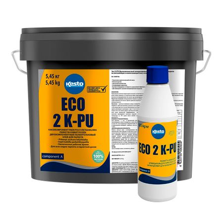 Клей для паркета полиуретановый Кесто Eco 2 K-PU двухкомпонентный 5,45 кг + 0,55 кг