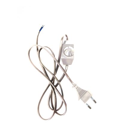 Кабель для светильника Duwi IP20 230 В 2 м с выключателем прозрачный (28576 2)