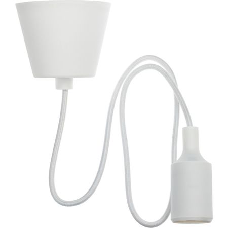 Патрон для лампы E27 Rev ПВХ 40 Вт IP20 с подвесом белый (24642 8) патрон 208621006 для milwaukee m12fdd2 m12fpd2 аксессуары для патрона для электрической дрели