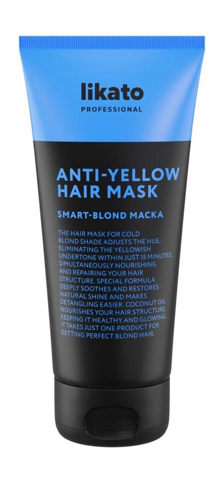 Likato Professional Smart-Blond Anti-Yellow Mask крем краска стойкая для волос палетт gk4 5 57 благородный каштан защита от вымывания а 110 мл