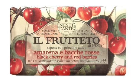 Nesti Dante Black Cherry and Red Berries Soap рождественские украшения веточки красных ягод пена 10 шт