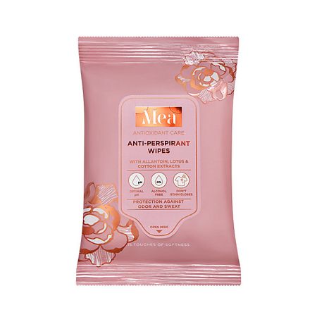 Салфетки для тела MEA Салфетки влажные антиперспирантные с аллантоином, экстрактами лотоса и хлопка Antioxidant Care термостойкие рукавицы из хлопка