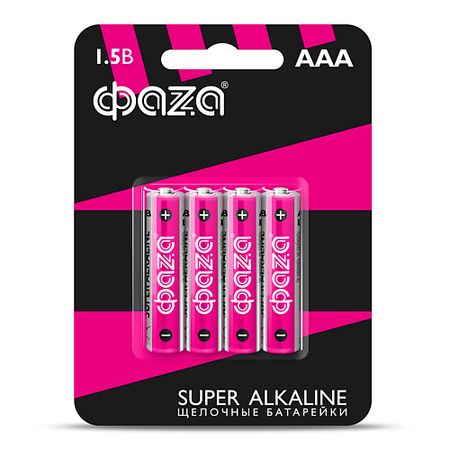 Батарейки ФАZА Батарейки Щелочные Super Alkaline LR03, BL-4, бл 4 шт. запчасти для роботов пылесосов irobot roomba ossieao