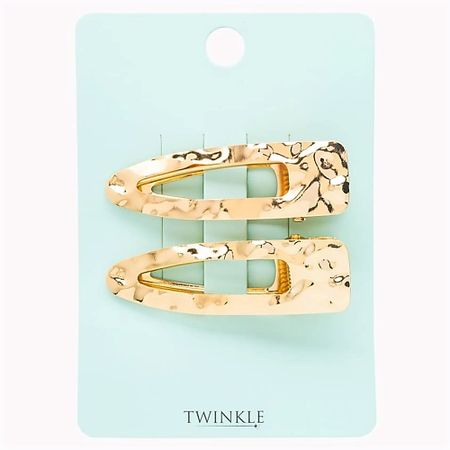 Набор заколок для волос TWINKLE Заколки для волос CRUMPLED GOLD