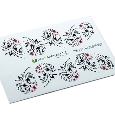 Слайдеры ПОЛИСФЕРА Слайдер дизайн для ногтей Объем и стразы Черные 012 jarblue винты m2 m2 5 m3 черные для ноутбука