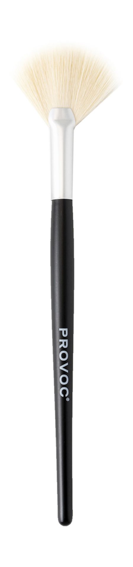 Provoc Fan Brush For Highlighter Bronzer кисть для лица valeriya kutsan кисть 24т для пудры румян бронзера
