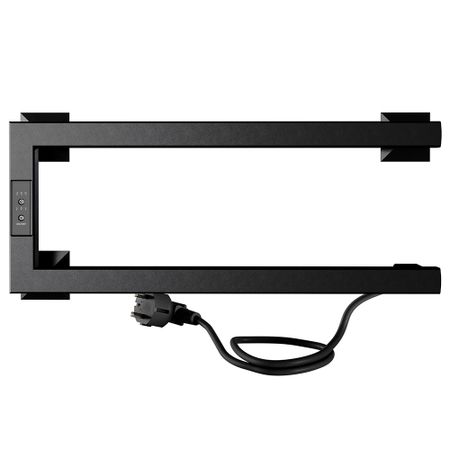 Полотенцесушитель электрический Indigo Nix 200х500 мм 40 Вт с терморегулятором правый черный муар тулуза опора для стола п образная 595х400 мм ral 9005 муар tu40x20 400 blc