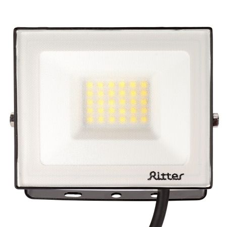 Прожектор светодиодный Ritter Profi 4000K 30 Вт IP65 черный подставка эра для светодиодных прожекторов 2х50 вт